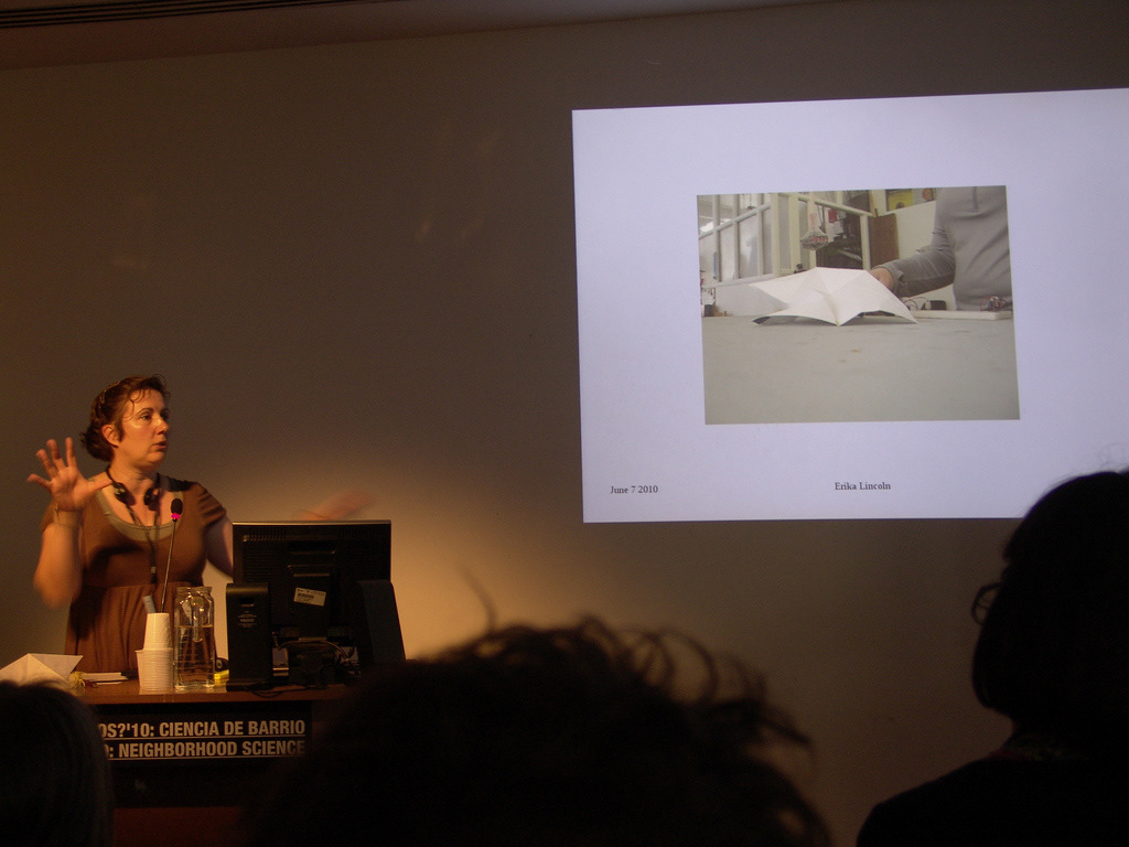 Erika Lincoln presenting project