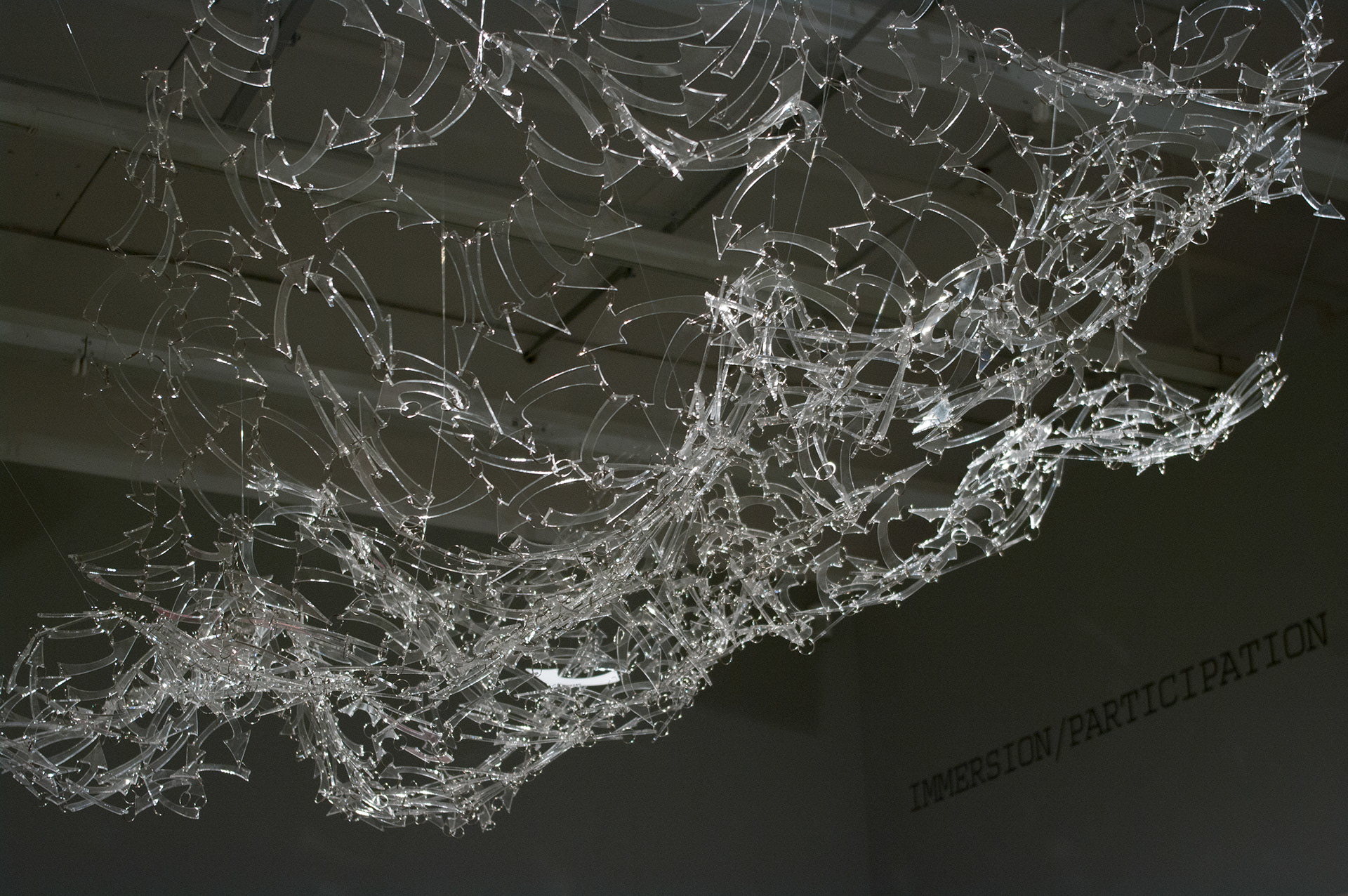 Floe: Expression of an IceCap in 30 Measures. 2014. Detail from below. PlugIN ICA, Winnipeg, Canada.