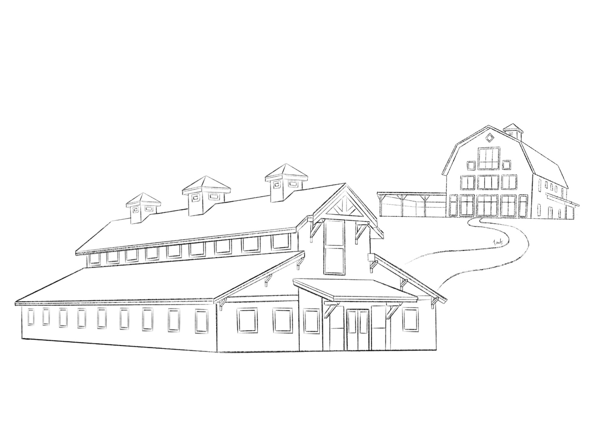 Wedding Venue Sketch for Client