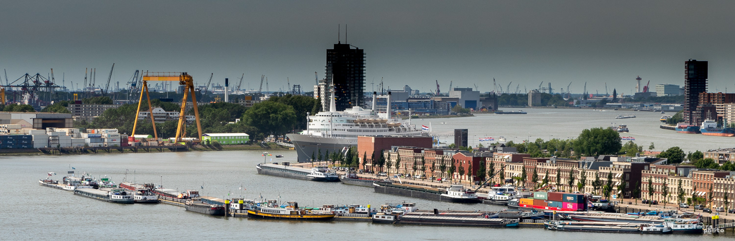 View on the port of Rotterdam
