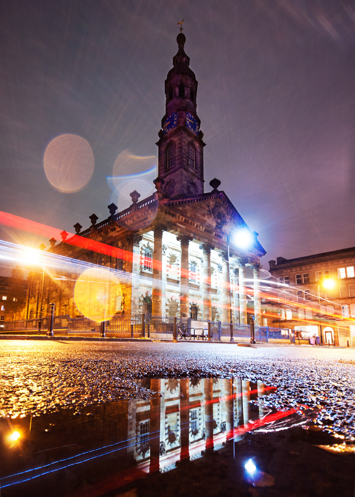 Car light trails at St. Andrews Square