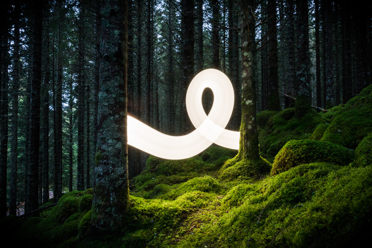 Light wand twirling