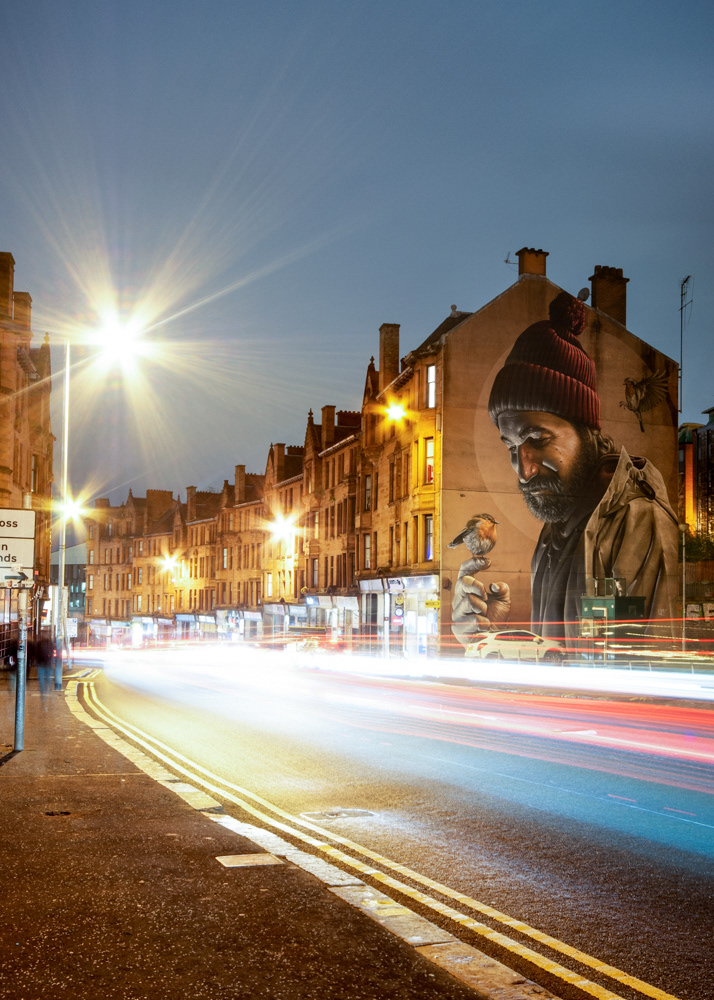 St Mungo Light Trails - Amazing Street Art by Smugone