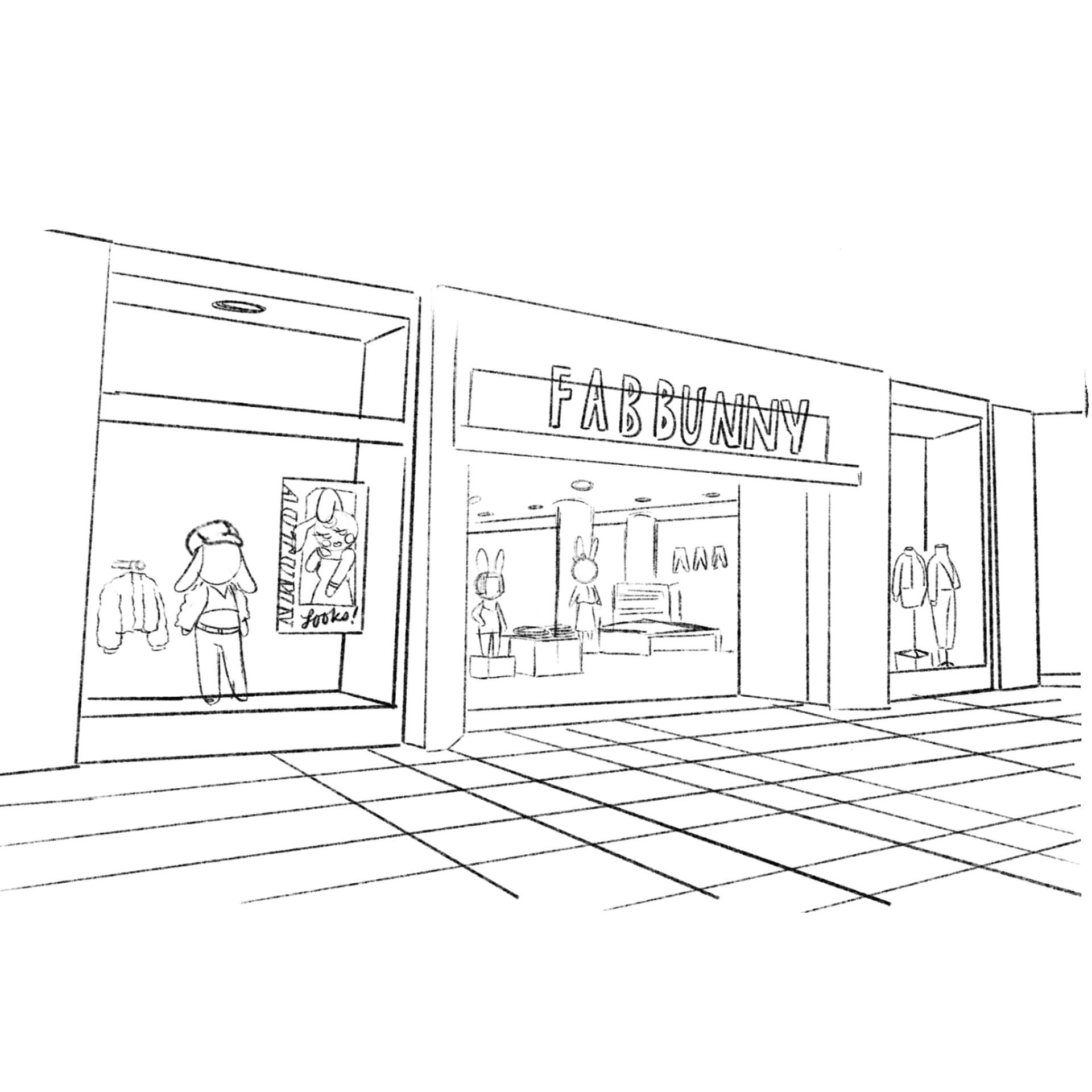Bunny Mall: Final Sketch