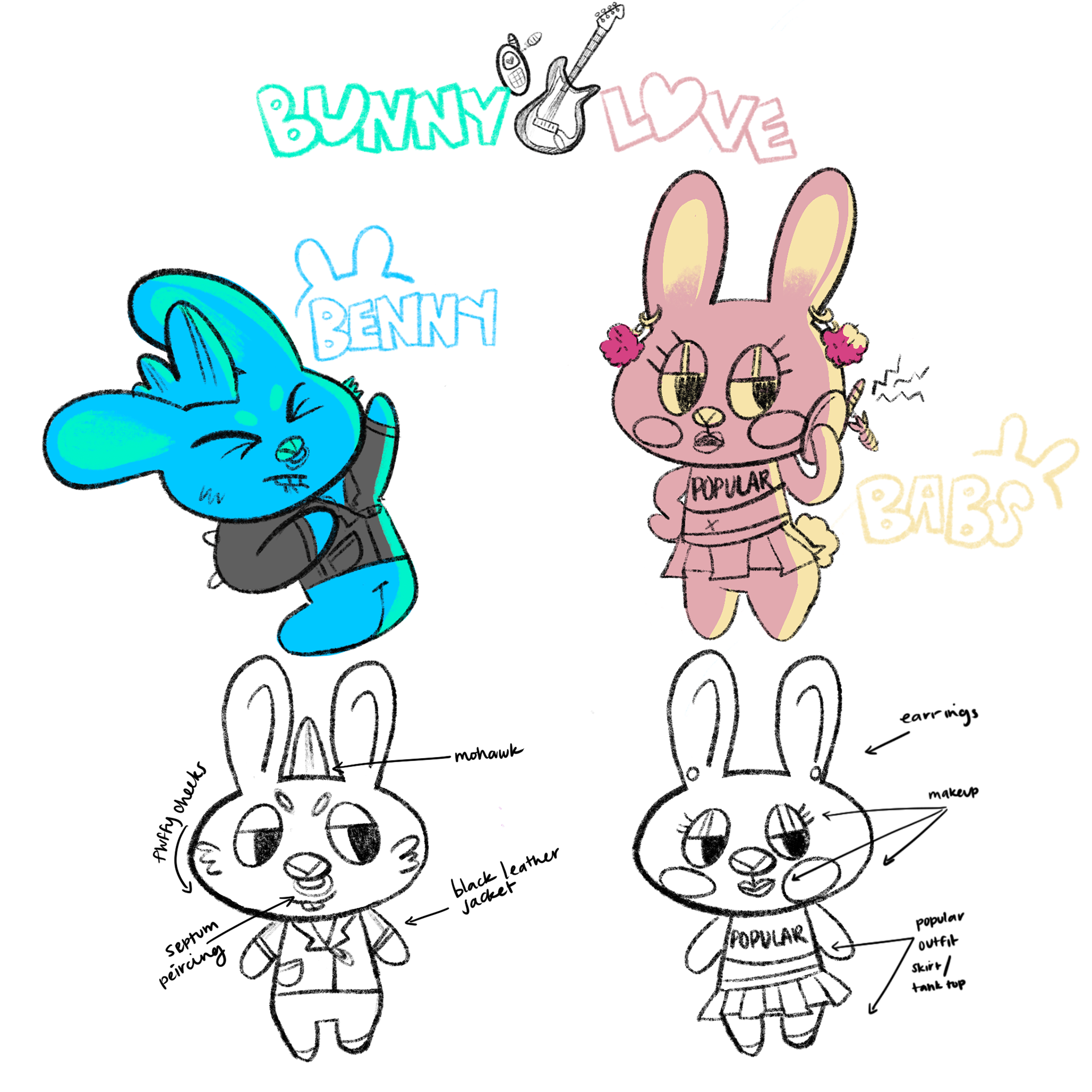 Bunny Love: Exploration Character Design