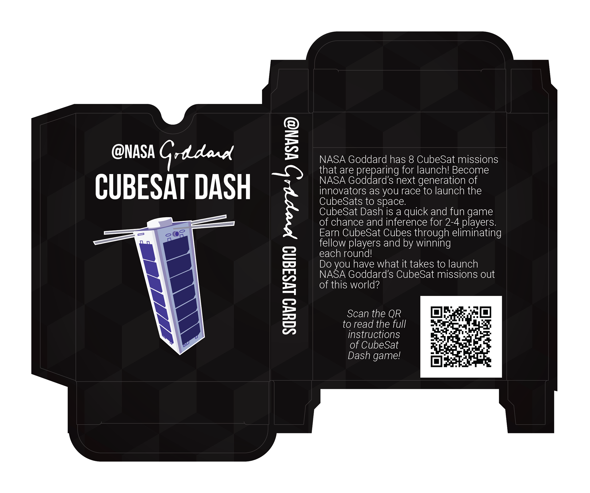 CubeSat Dash packaging mock-up