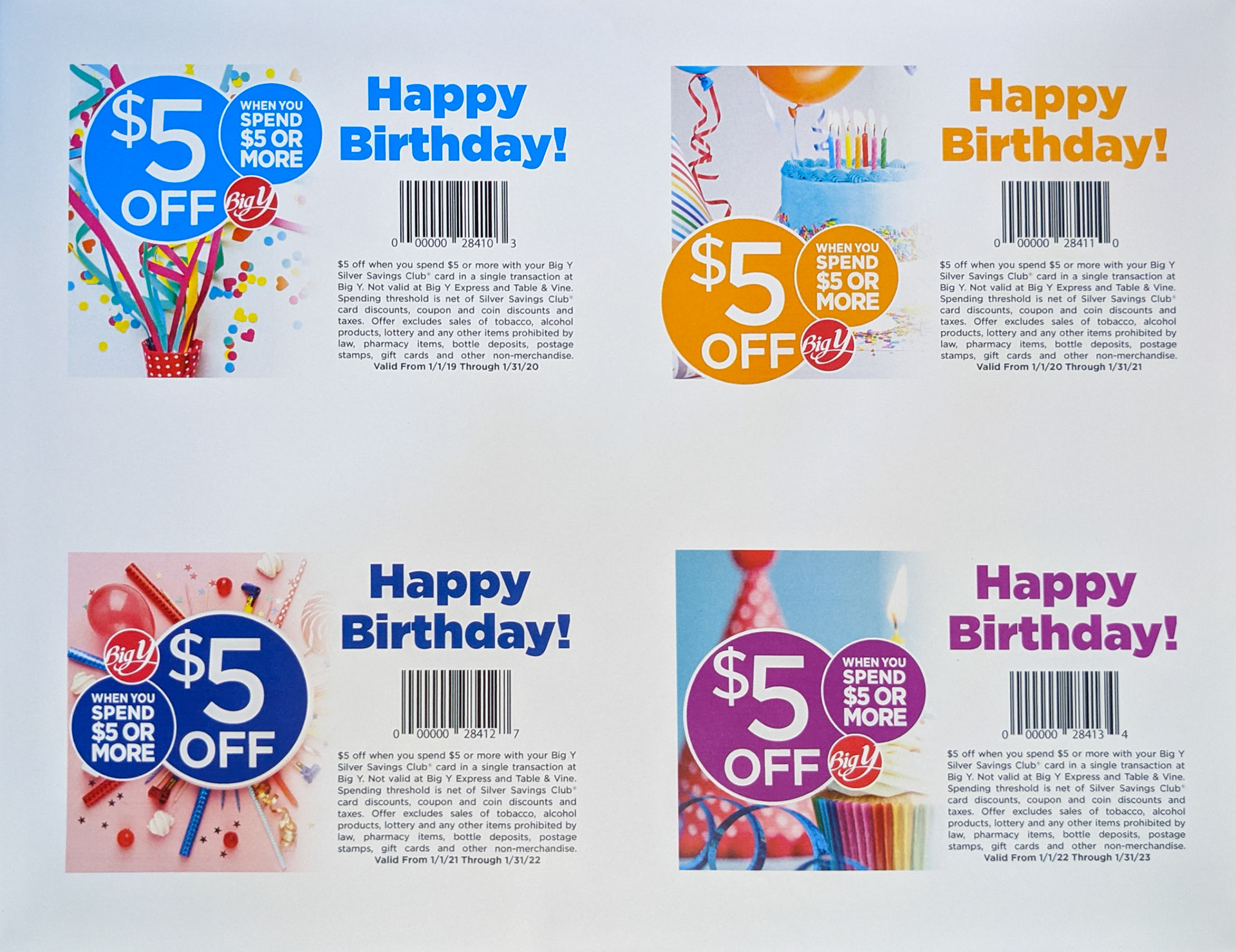 Employee Birthday Card Coupon