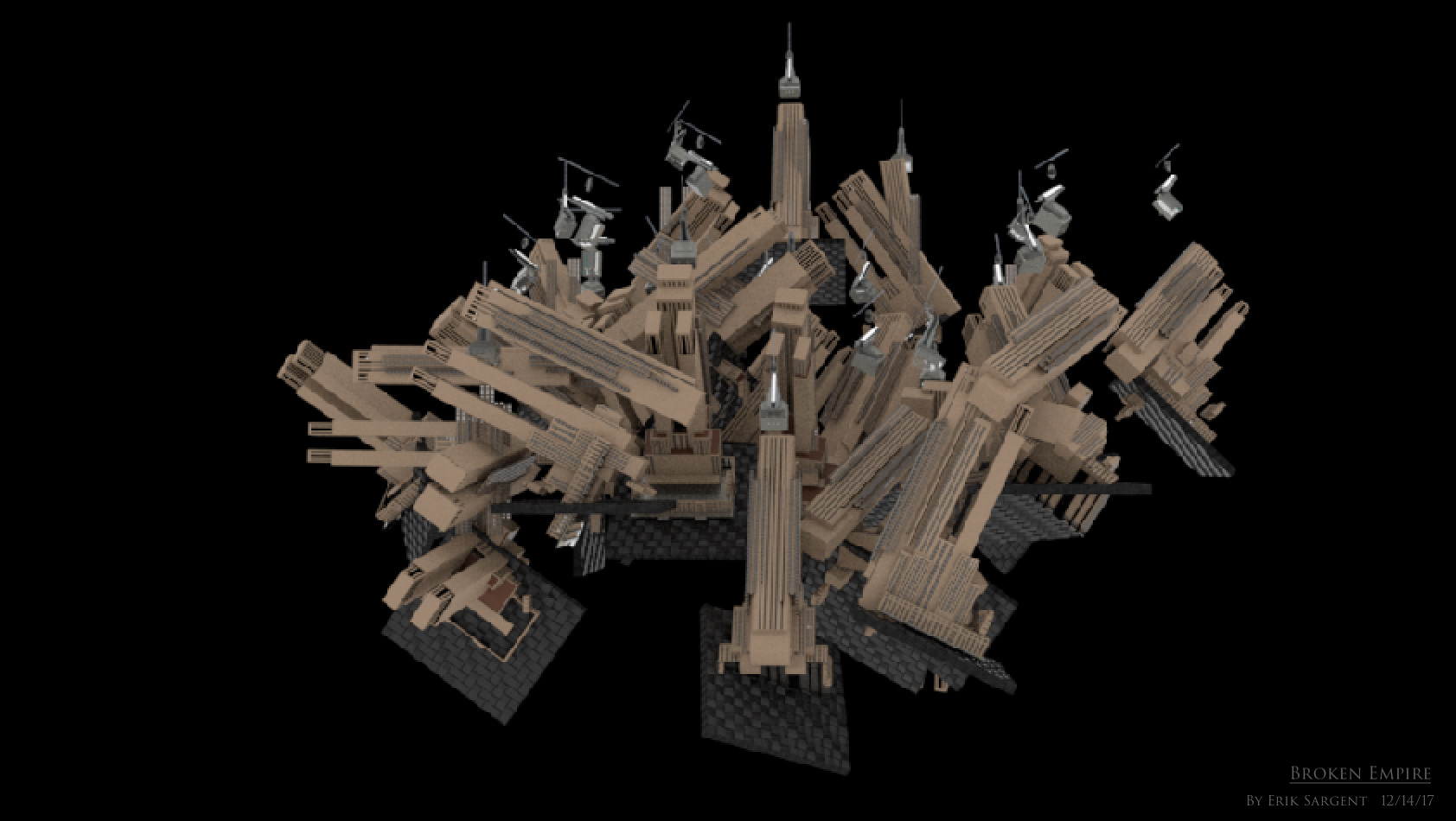 Broken Empire - Surrealist 3D Model