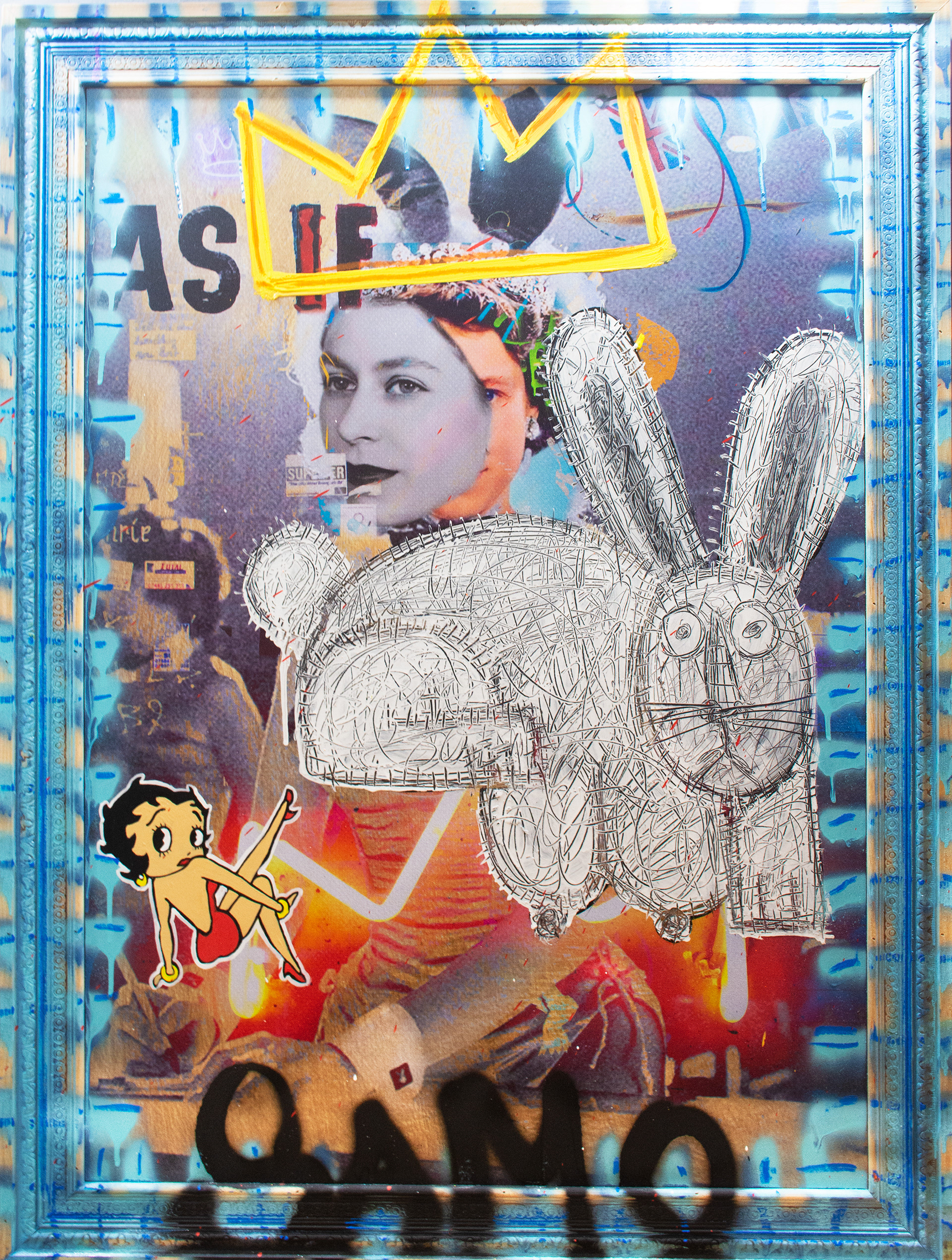 ICONOCLASSIC #4 mixta sobre vinil / 98 cm x 70 cm 2022. SOLD