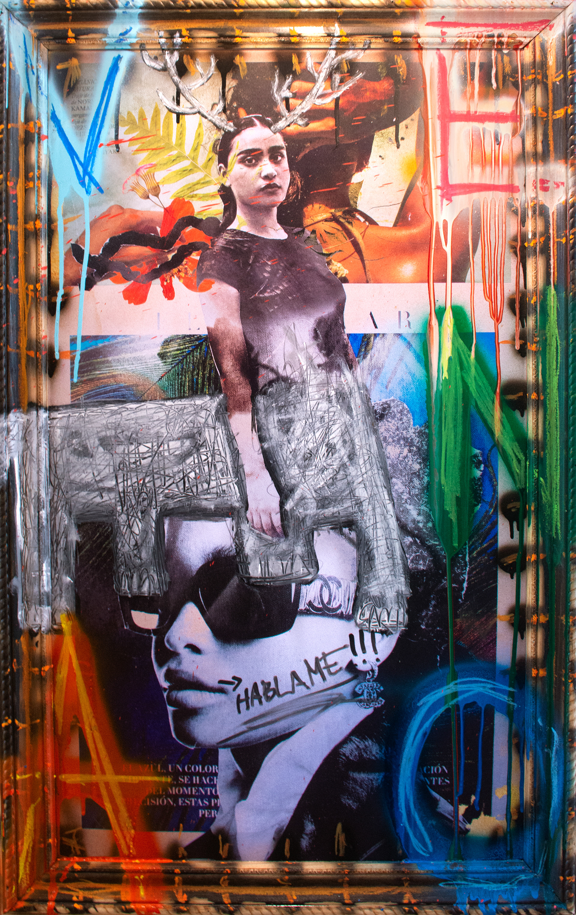 ICONOCLASSIC #9 mixta sobre vinil / 97 cm x 63 cm 2022. SOLD