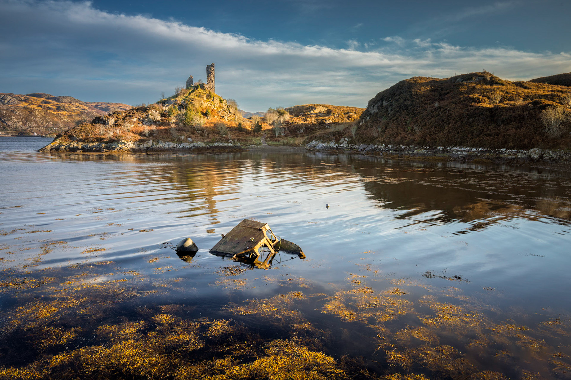 The ruins of Caisteal Maol. Once the seat of Clan MacKinnon.