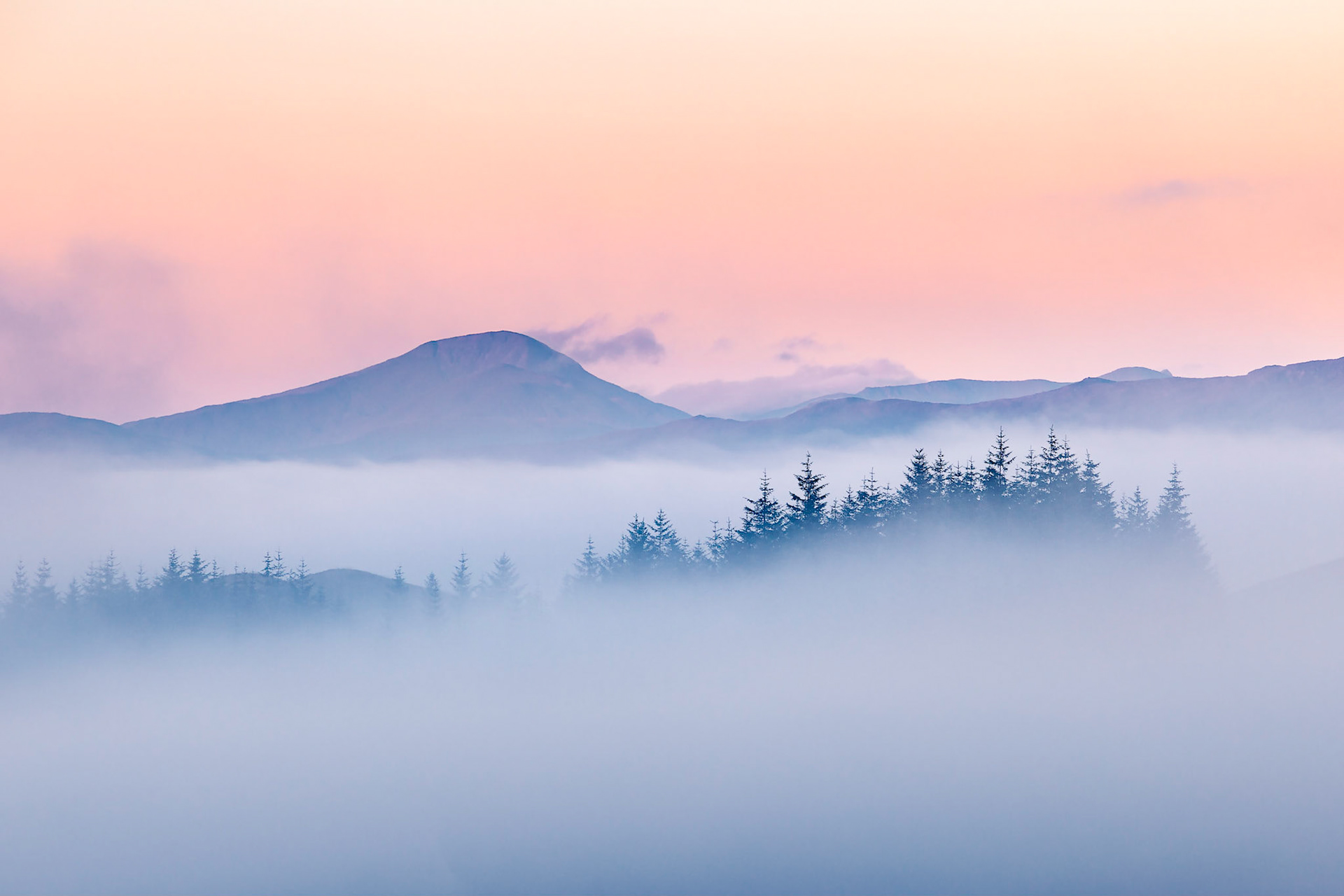 Loch Tulla Viewpoint in the mist