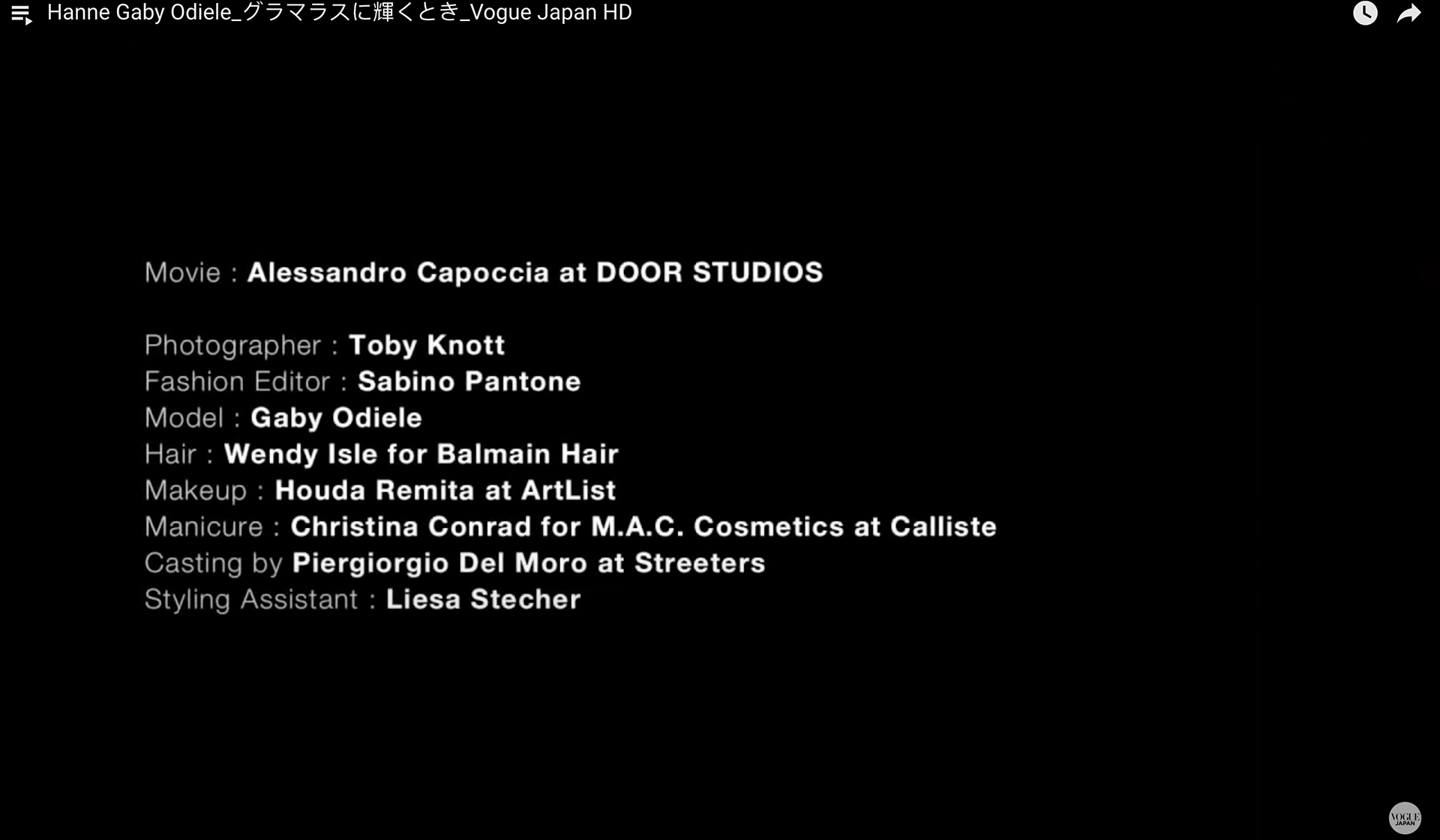 Short Movies with VOGUE JAPAN | ALESSANDRO CAPOCCIA