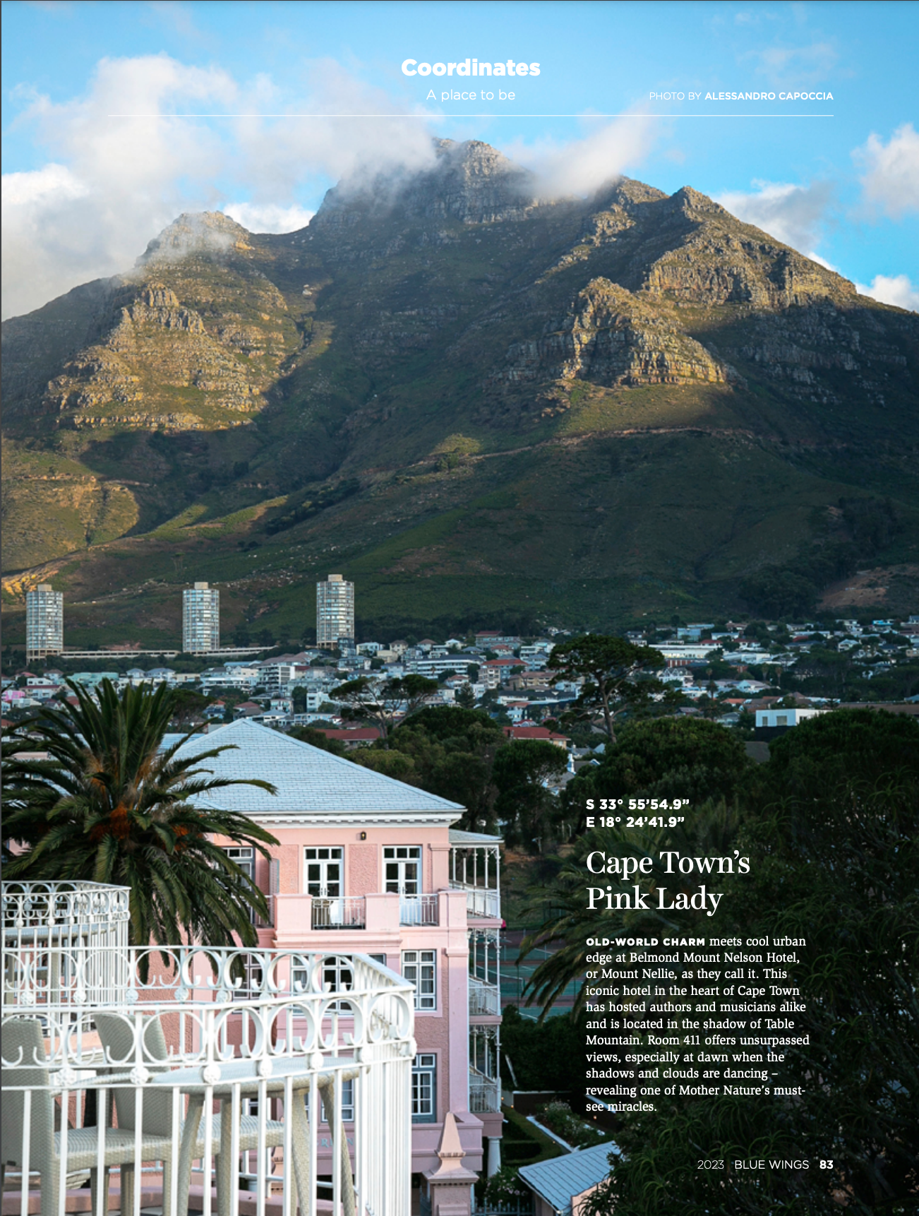 FINNAIR MAGAZINE 100th ANNIVERSARY / captured in Capetown, Jan 2023