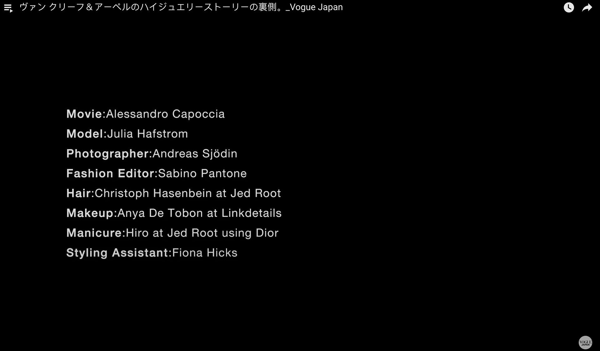Short Movies with VOGUE JAPAN | ALESSANDRO CAPOCCIA