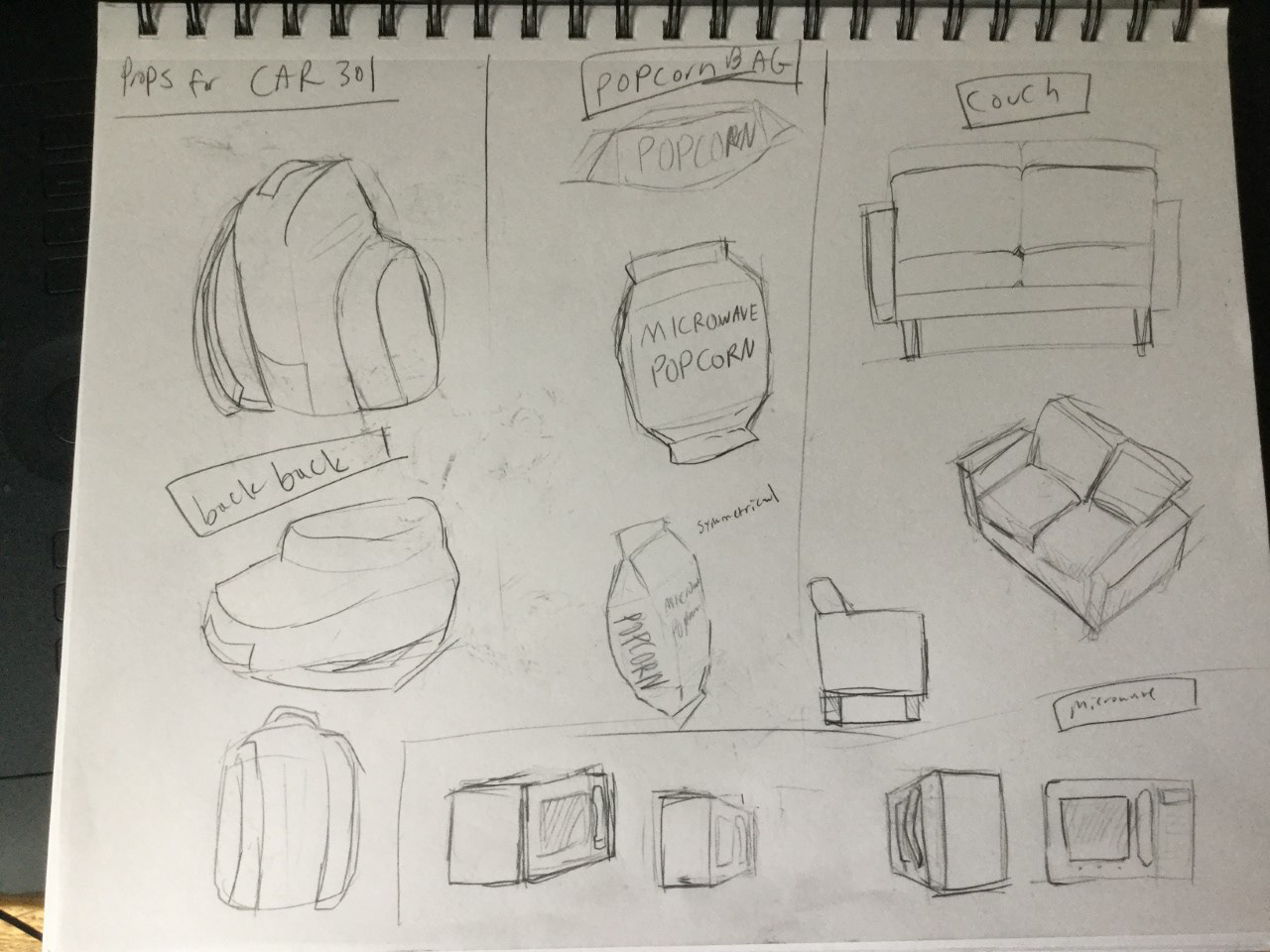 Prop Design Sketches