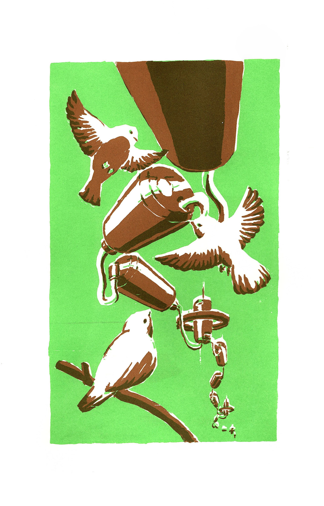 Birds, 2019, screenprint.