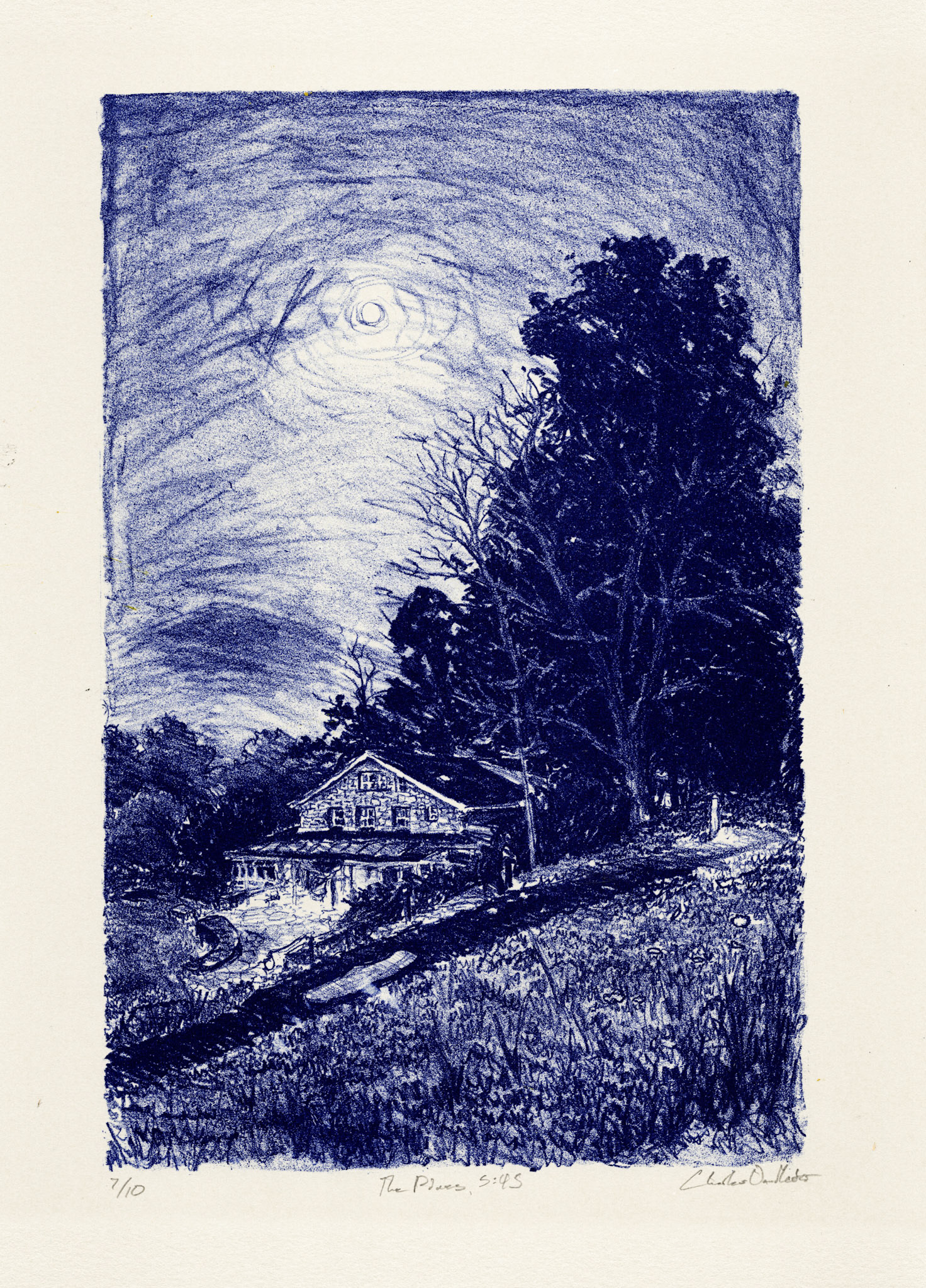 The Pines, 2021, lithograph.
