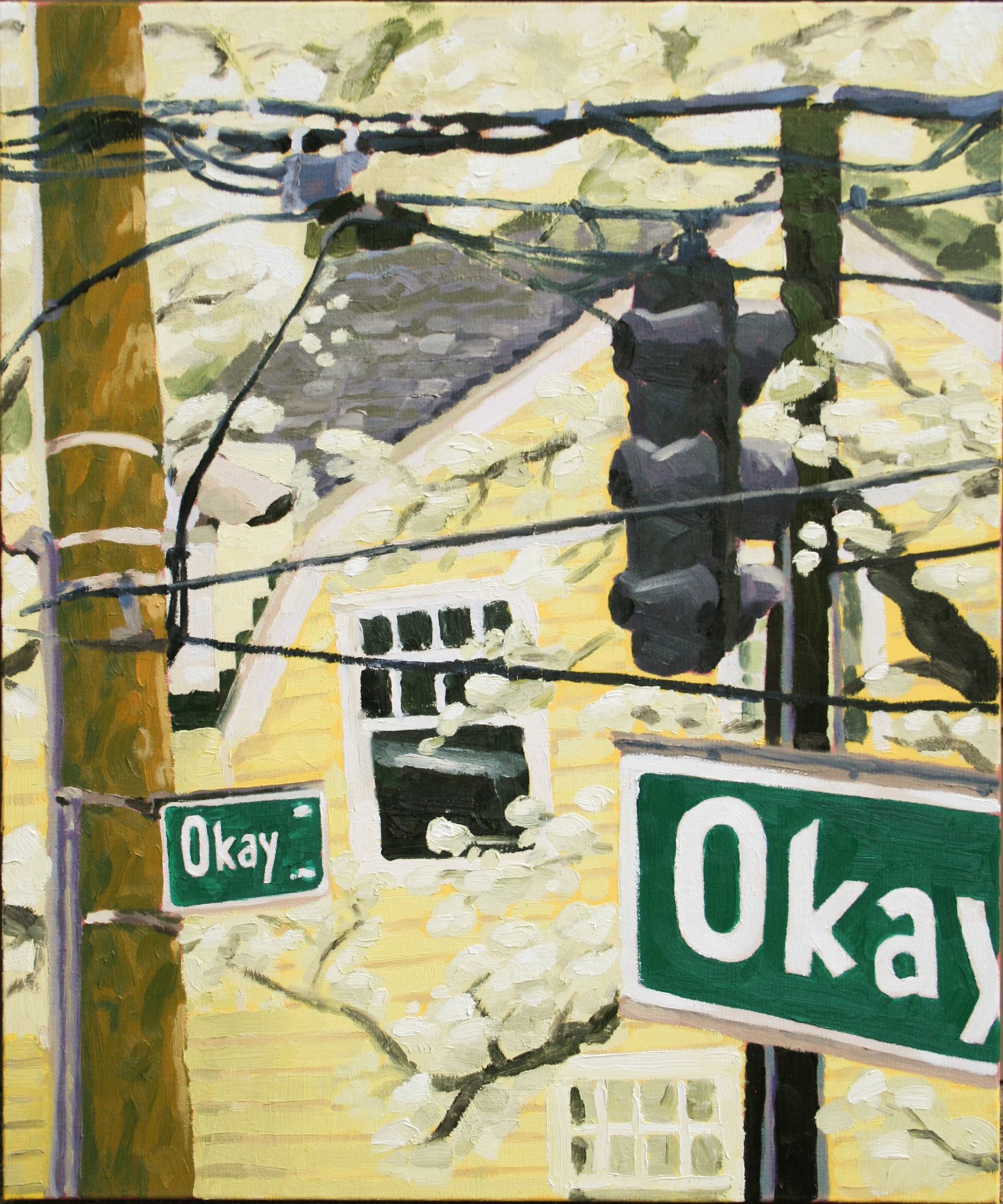 Okay, 2020, oil on canvas.