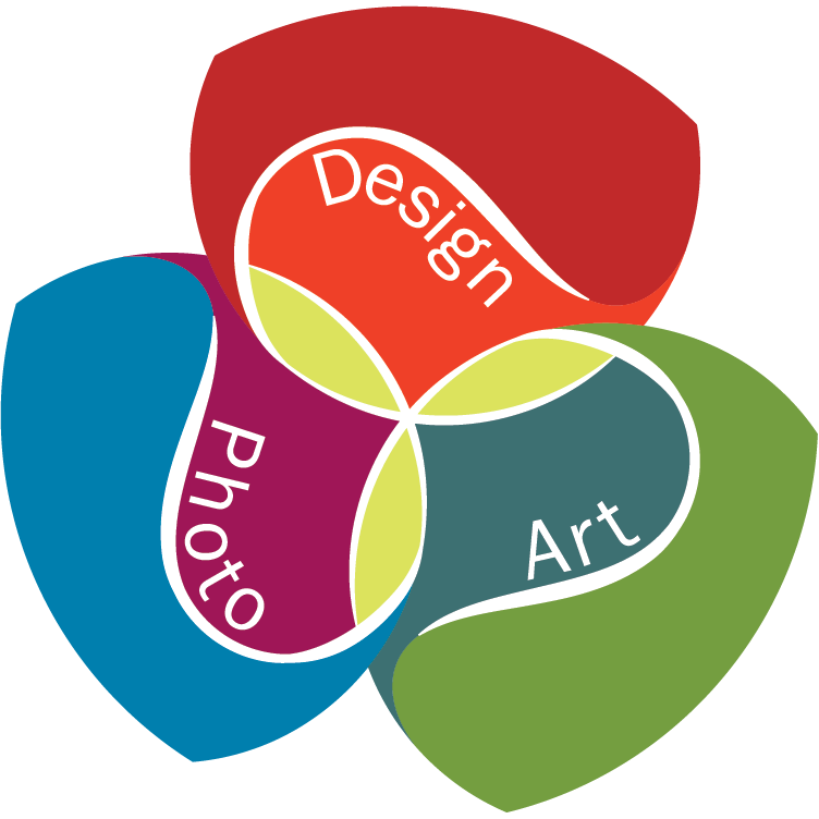 company ven diagram logo for design art and photography