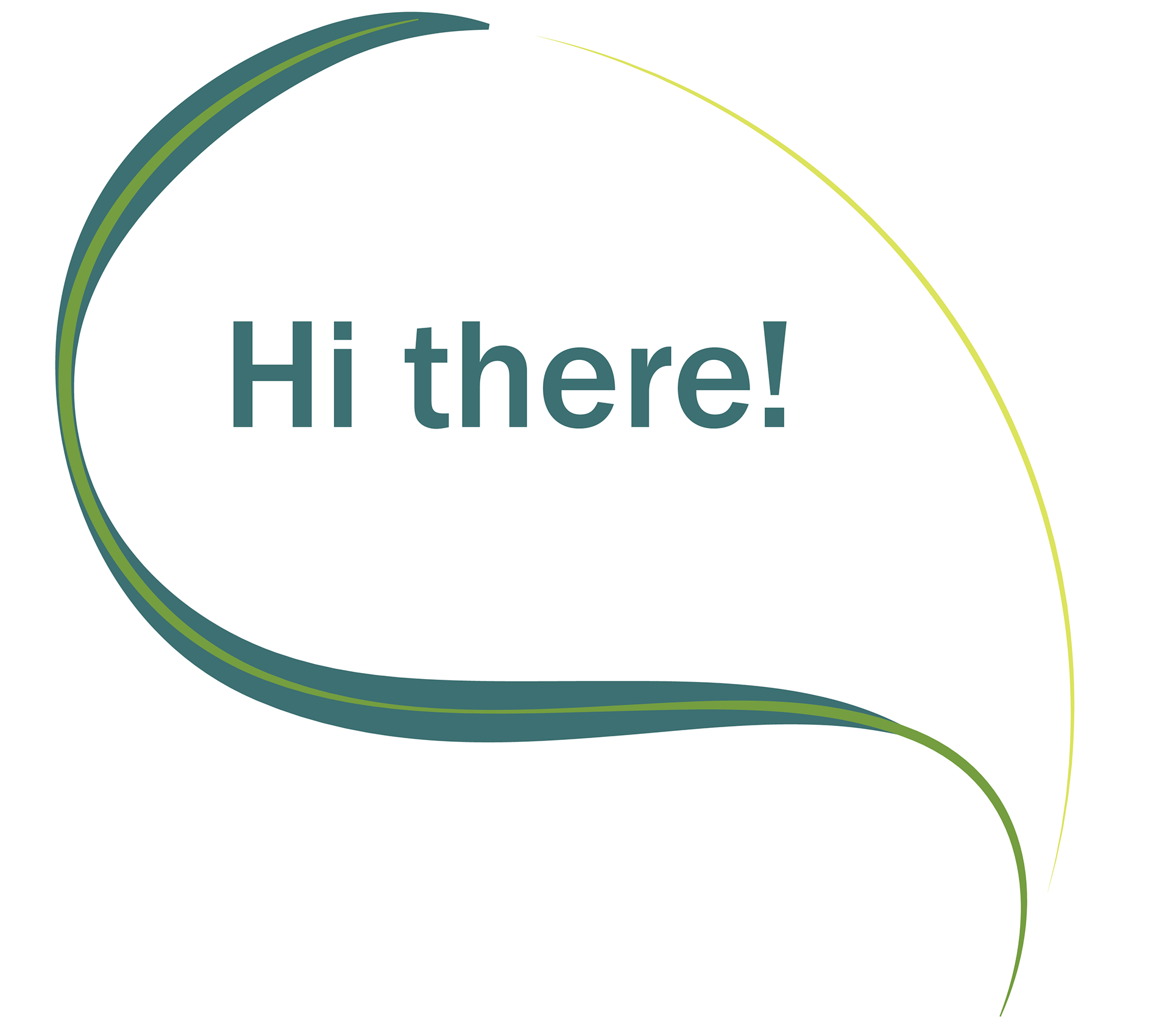 Hi there creative speech icon