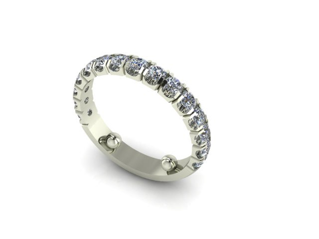 Diamond Band with Sizing Beads