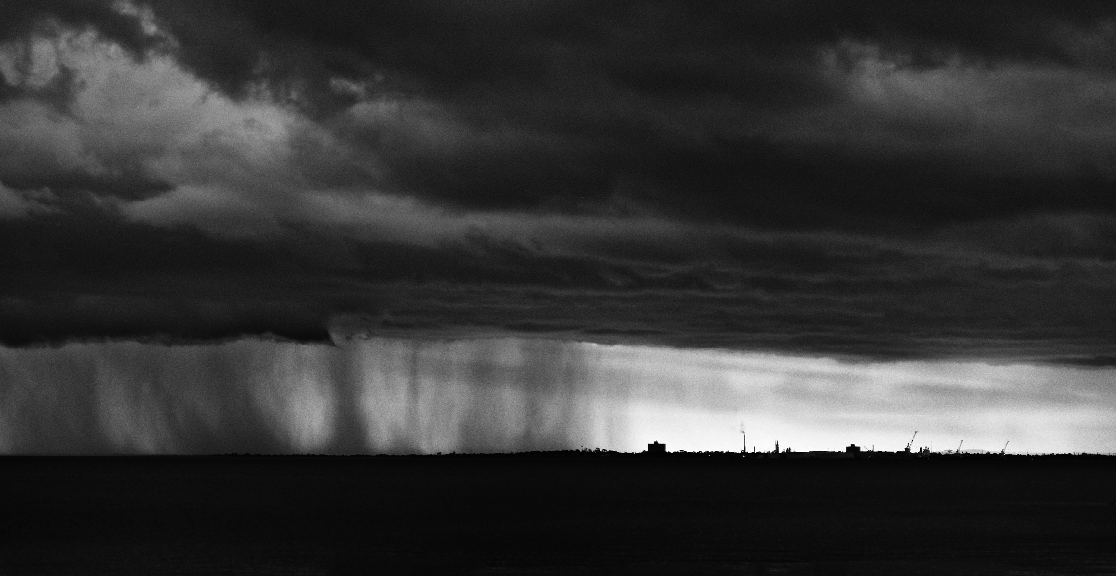Over looking Port Phillip Bay with oncoming storm