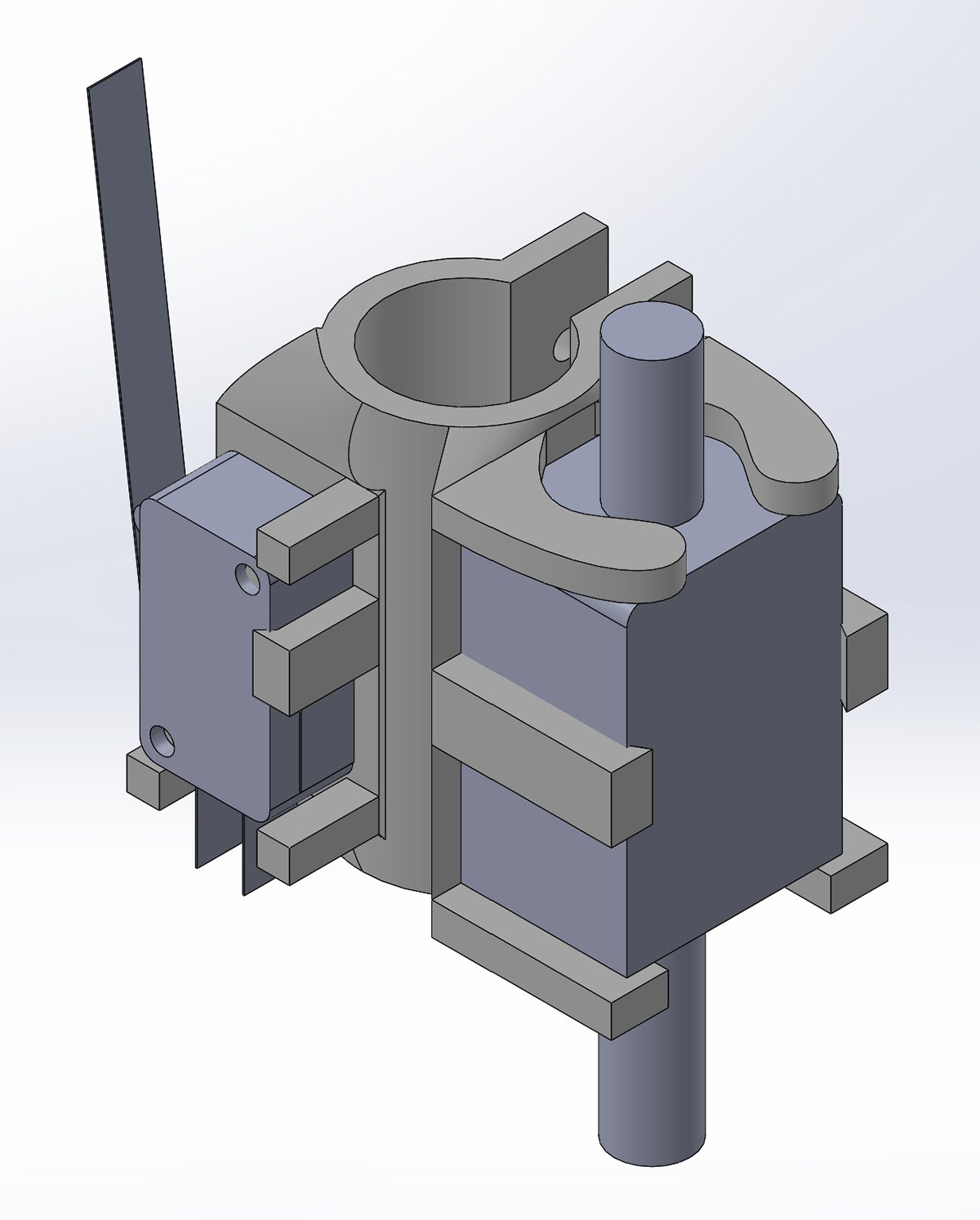 A model mockup for a pole mount