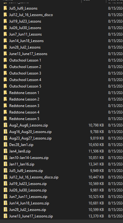 Some of the Minecraft world files I searched through to find the best elements.
