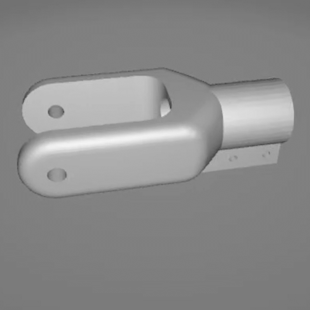 A "hinge-to-bar" mount model