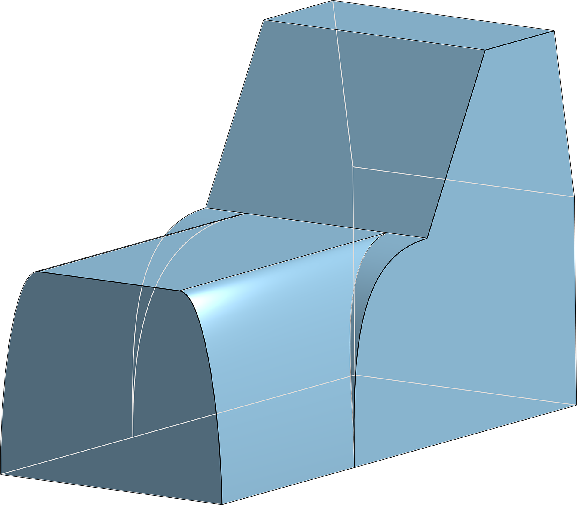 Stage 1: A basic shape was define for the overall layout.
