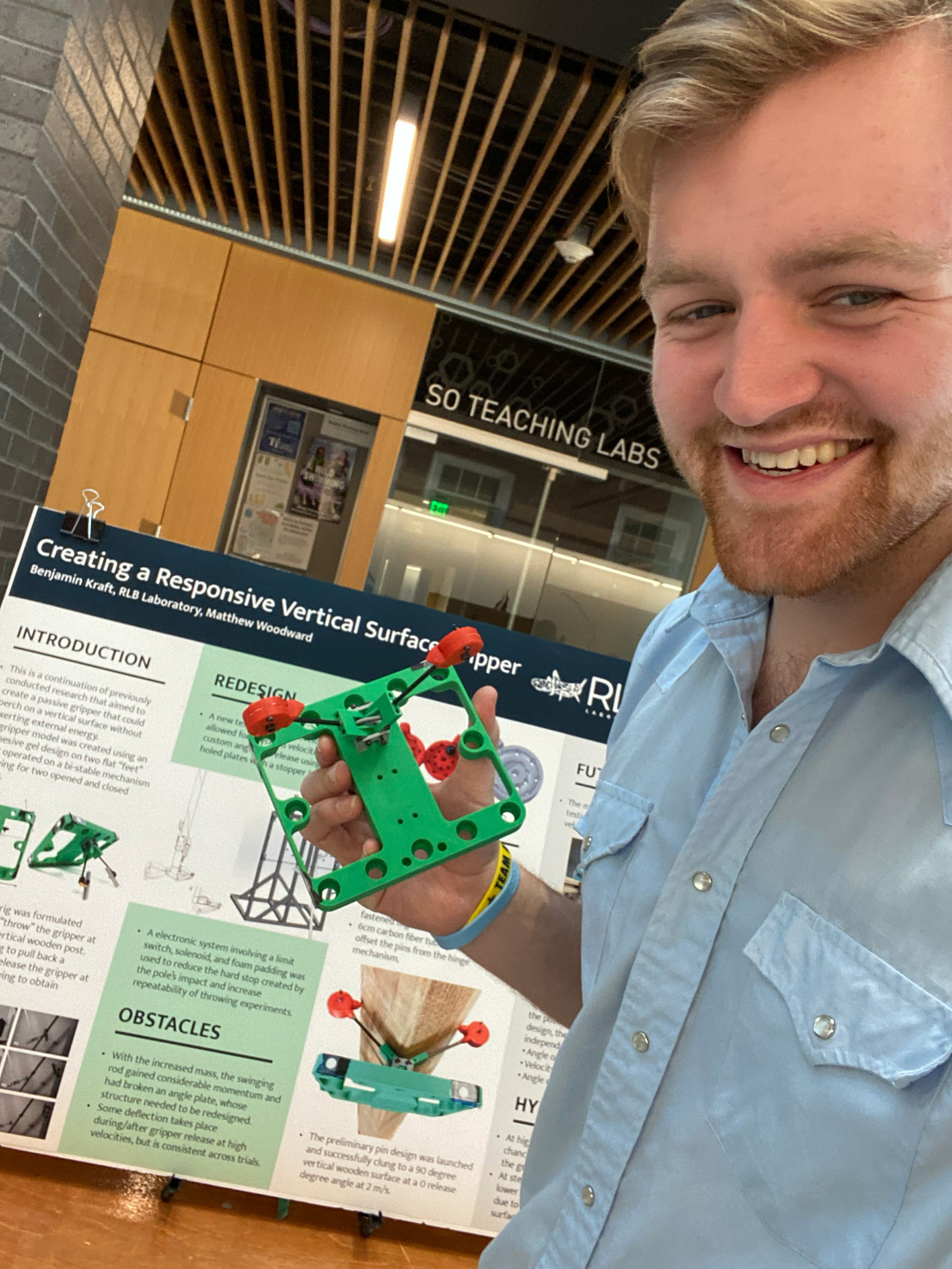Presenting my research at an end-of-semester event.