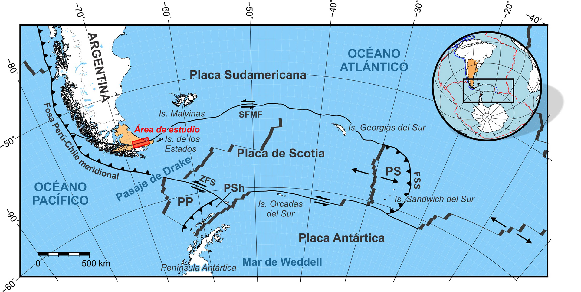 Mapa de geotectónico