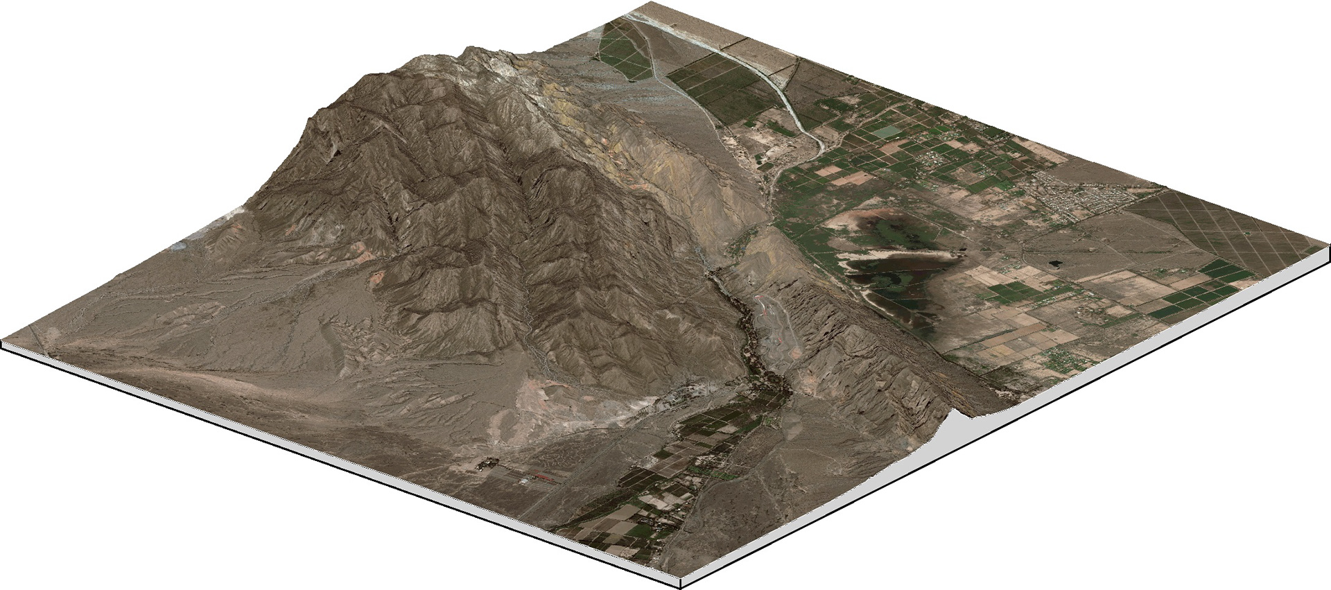 Bloque 3D + Imagen satelital