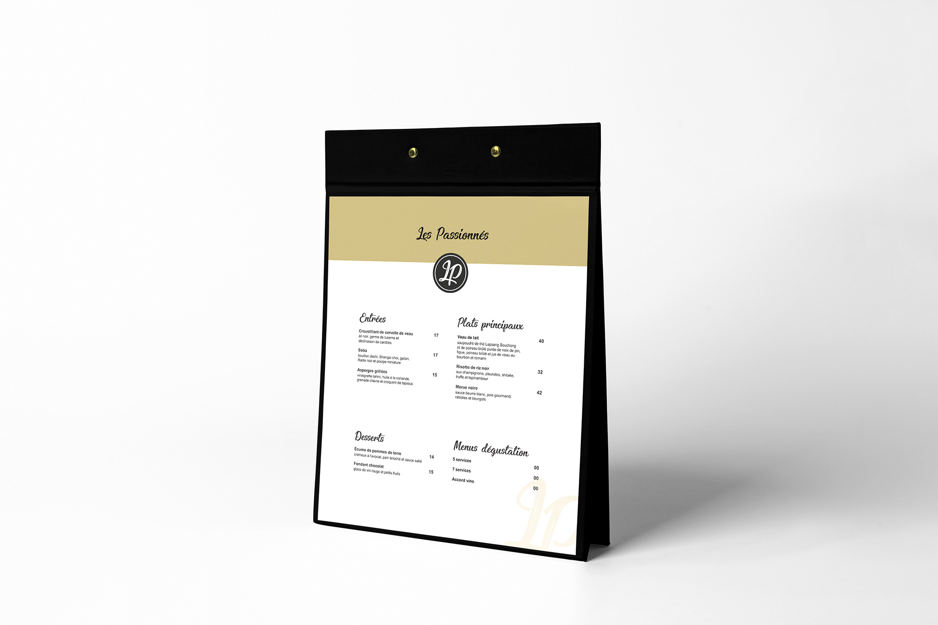 Menu / Les Passionnés Gîte et restaurant