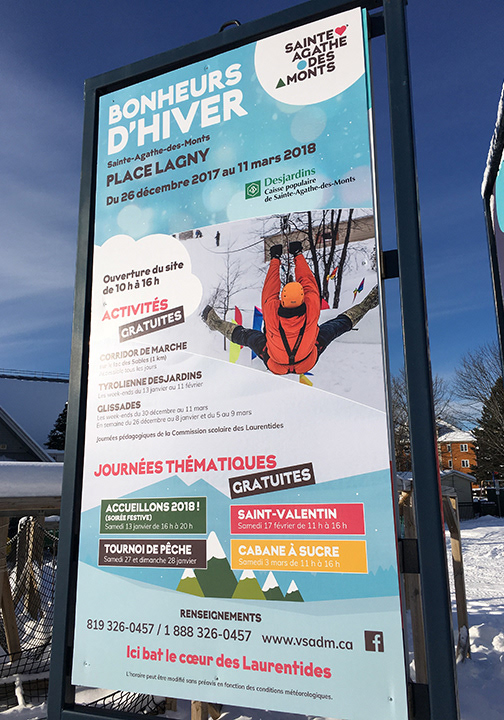 Enseigne coroplaste / Ville de Sainte-Agathe-des-Monts