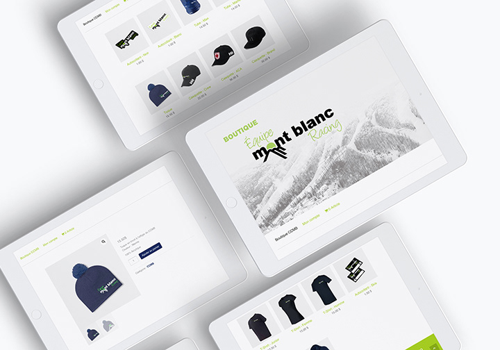 Création boutique en ligne / Club de compétition du Mont-Blanc