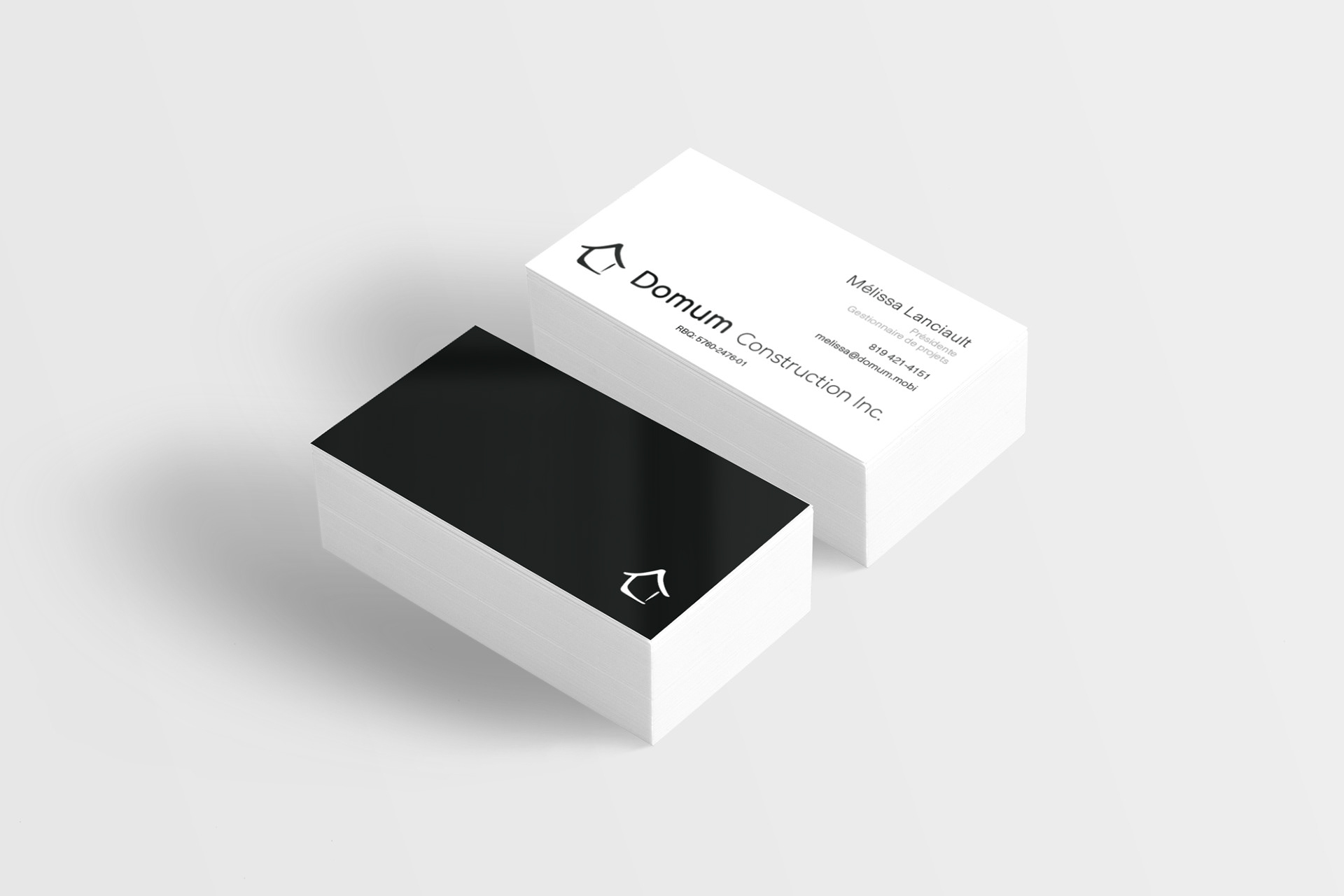 Cartes d'affaires / Domum Construction inc.