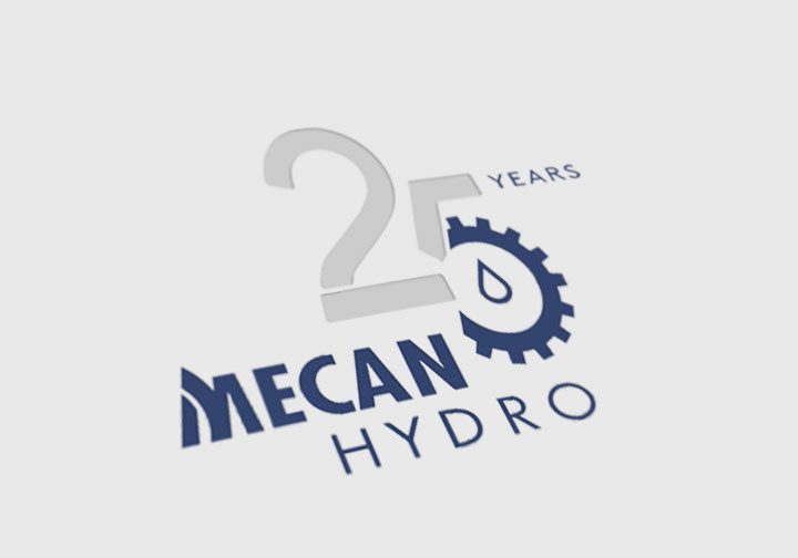 Logo 25e anniversaire / Mecan Hydro
