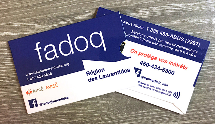 Pochette RFID / Fadoq