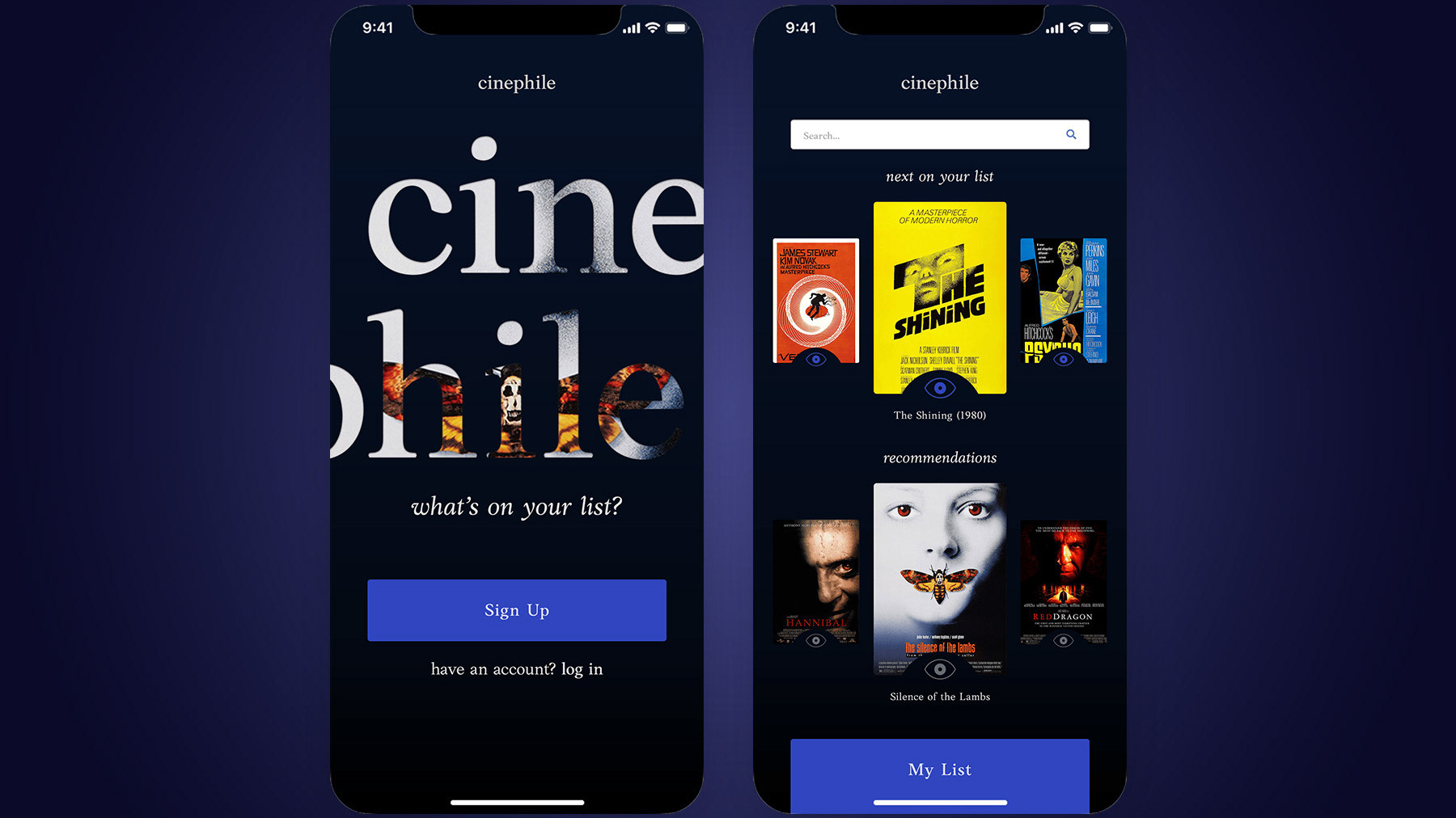 Chrystine Muncherian - Movie List App Product Design