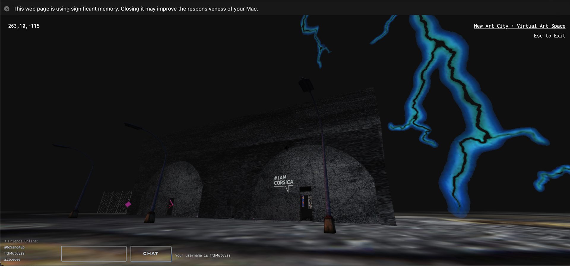 'VORTEX' by Corsica Studio x Schemata. Shot of the exterior of Virtual Gallery