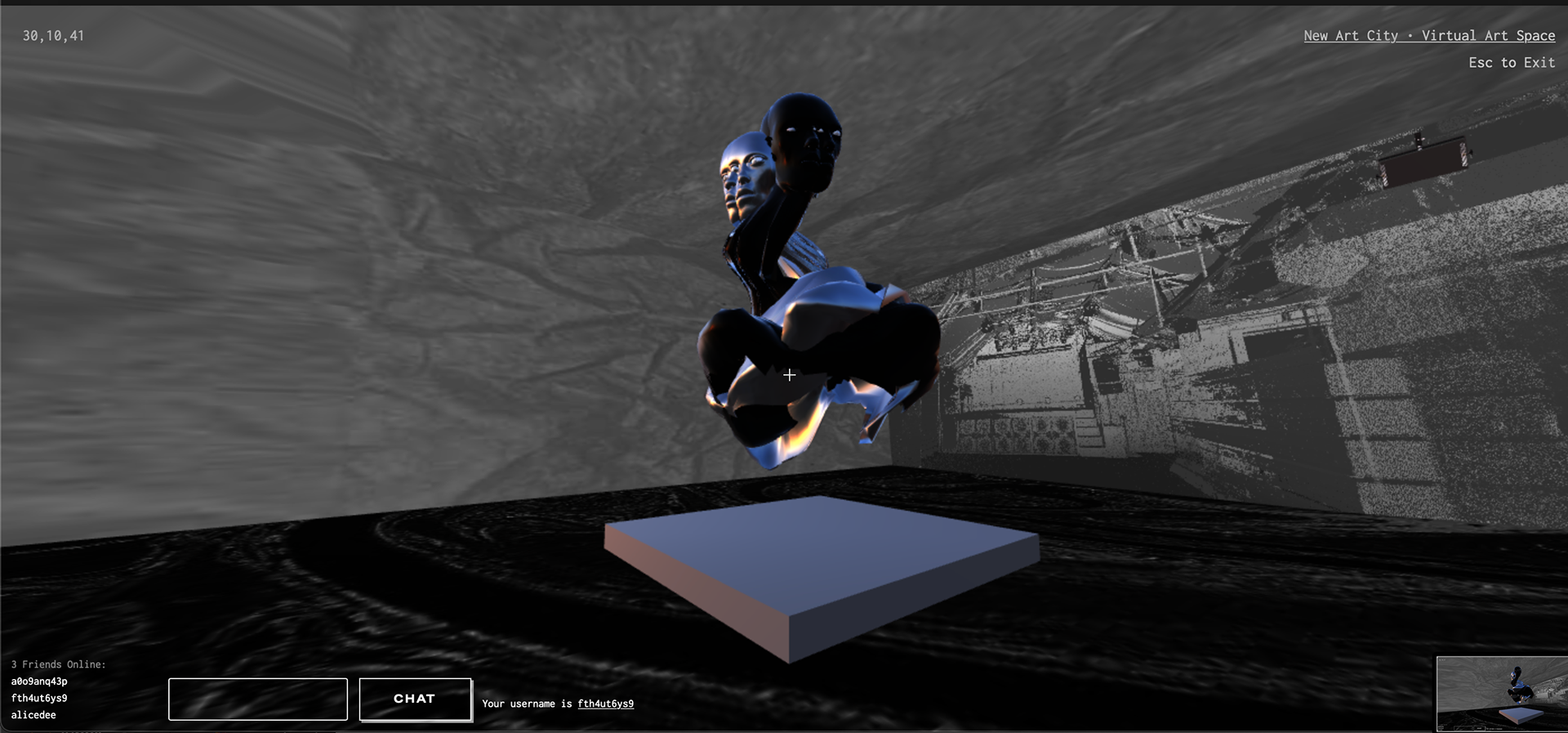 Edward Martin, 'Parallels' (2020). Virtual Sculpture. Exhibition Shot at VORTEX 2021