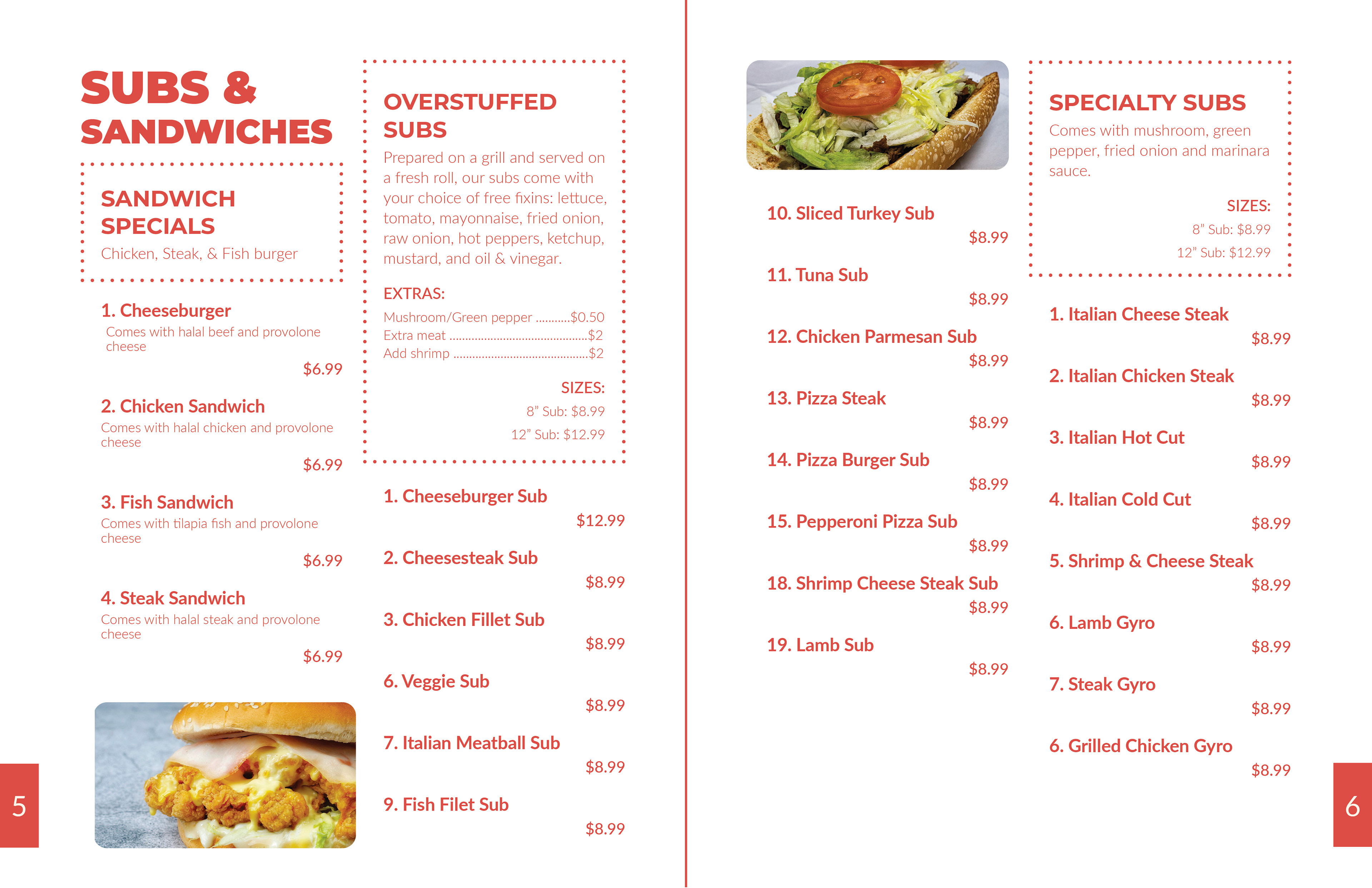 Menu | Subs