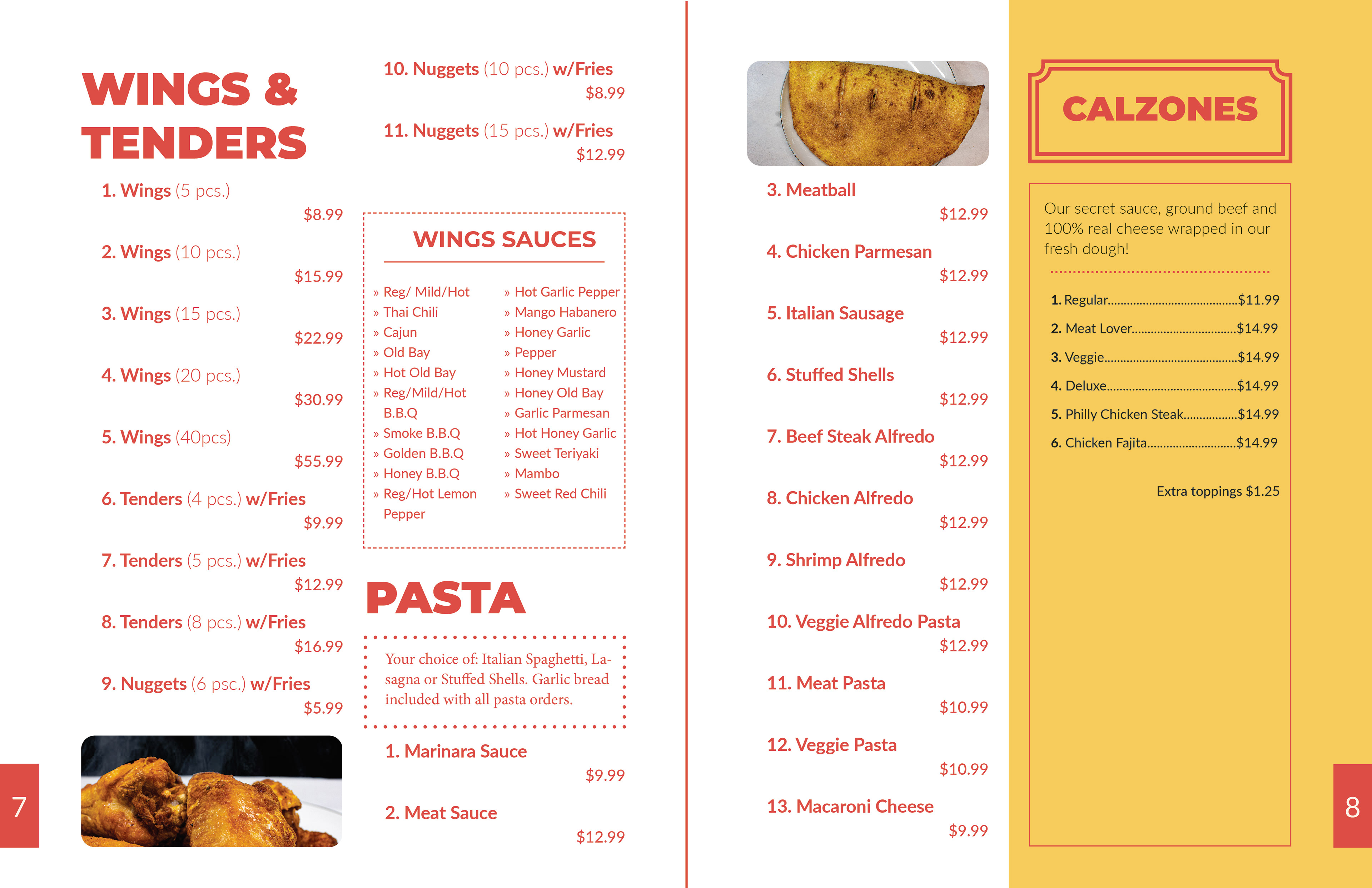 Menu | Wings
