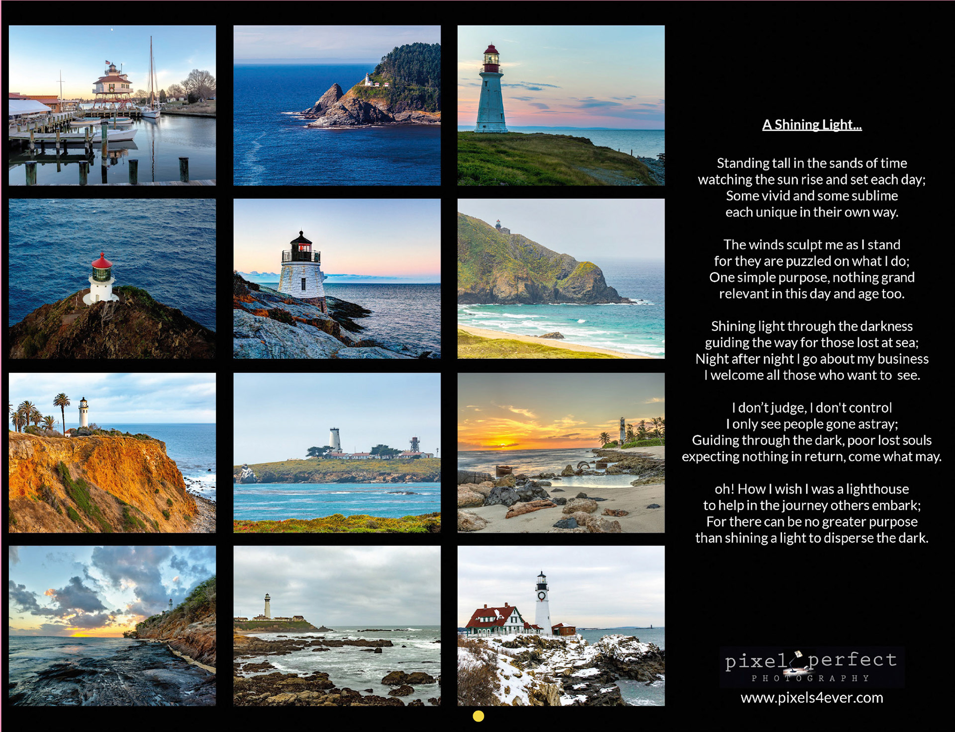 2020 Calendar - Lighthouses