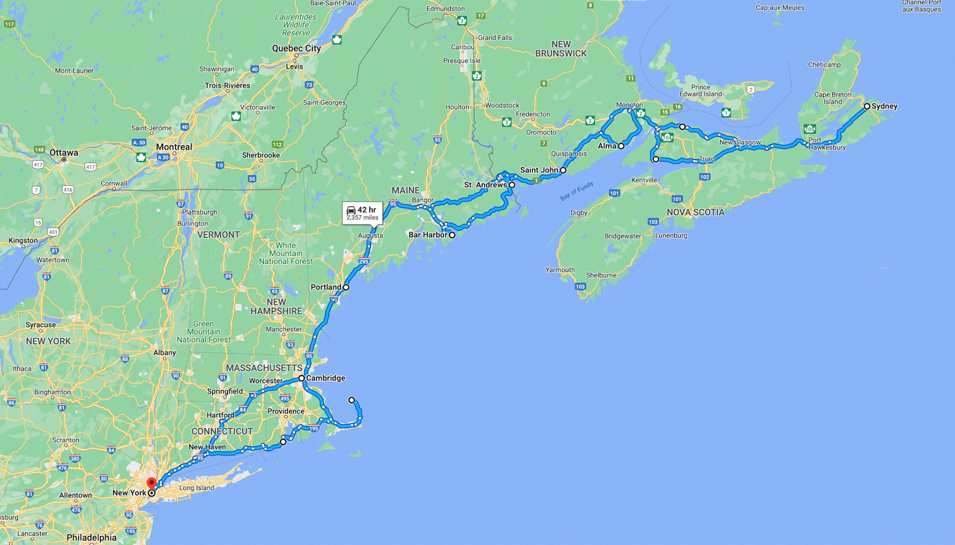 2016, NY Nova Scotia Roadtrip