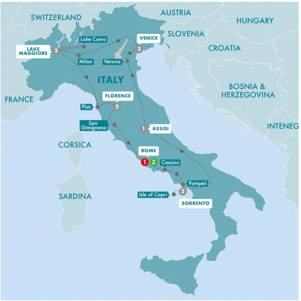 2019, Best of Italy Trafalgar Tours