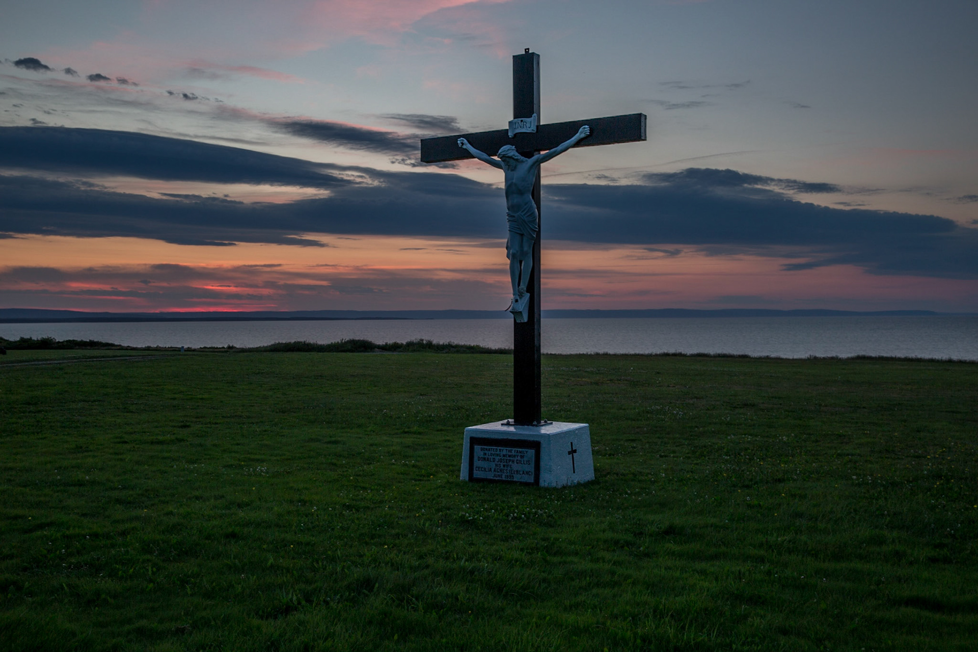 Old crucifixion at cemetery in Nova Scotia