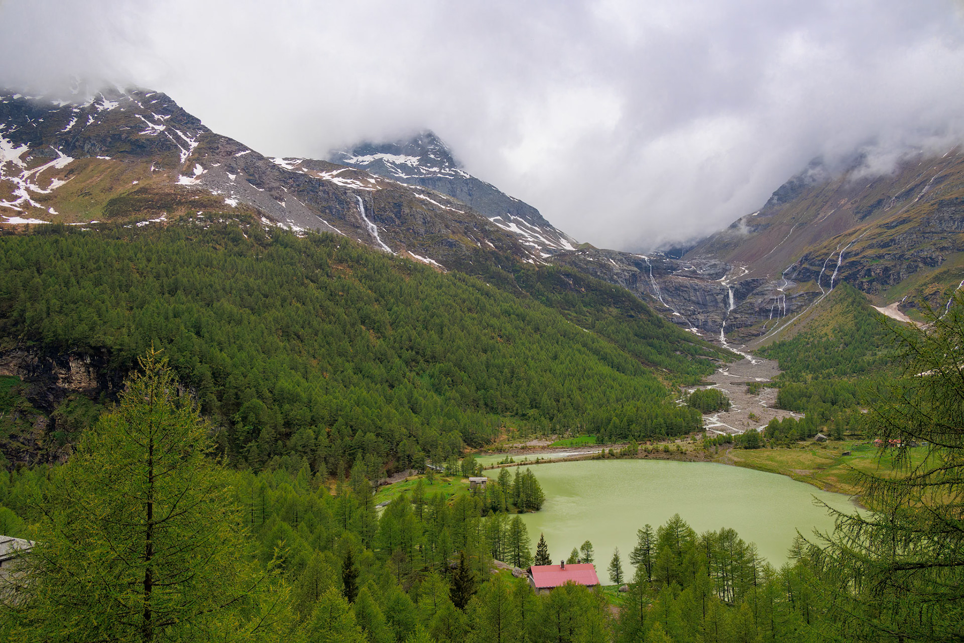 Glacier Lake along The Bernina Express Route, Switzerland